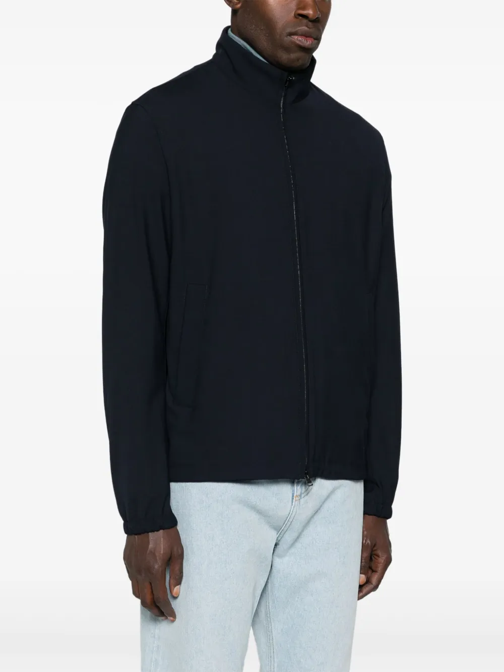 Herno Jack met logoplakkaat Blauw