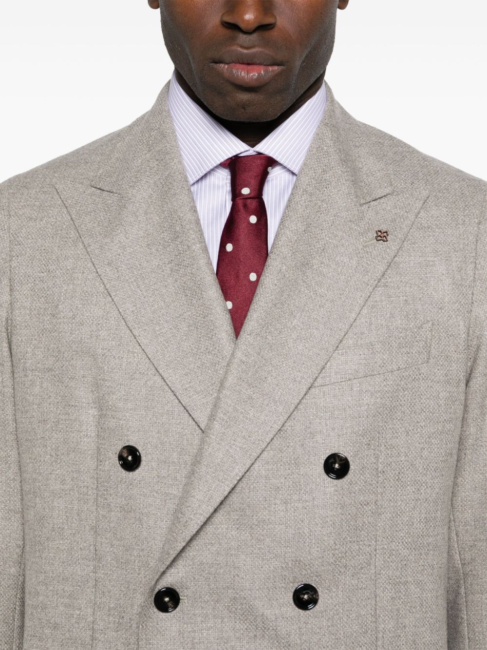 Tagliatore brooch-detail blazer Men