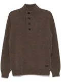 Barbour logo-patch sweater - Brown