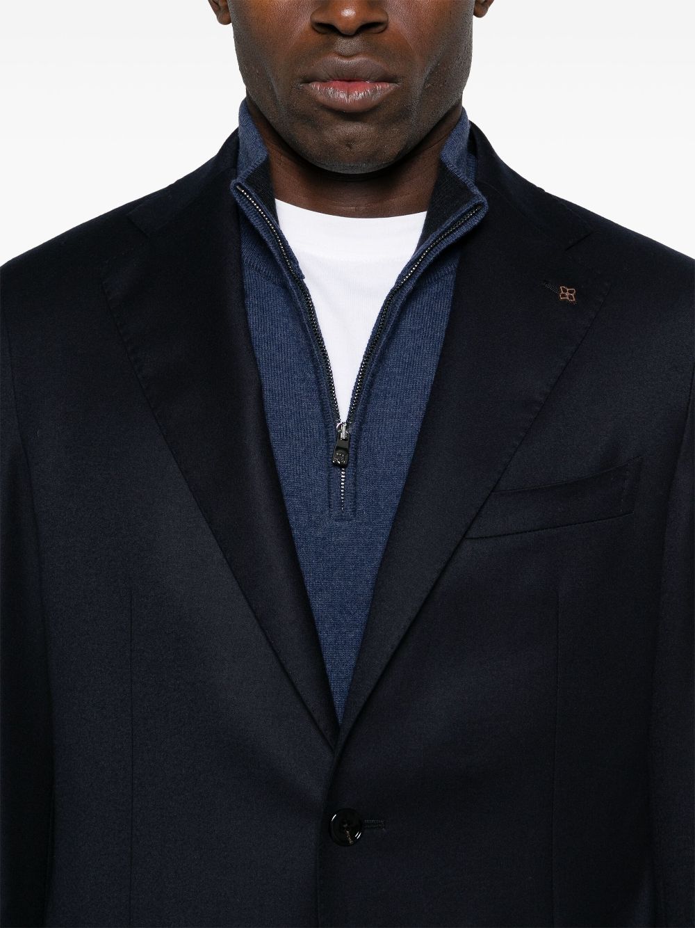 Tagliatore brooch-detail blazer Men