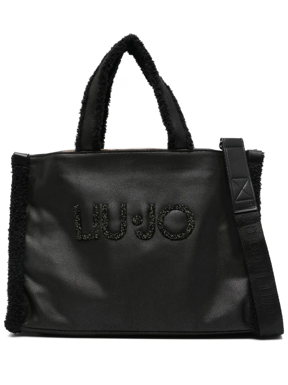 LIU JO Shopper met logo Zwart