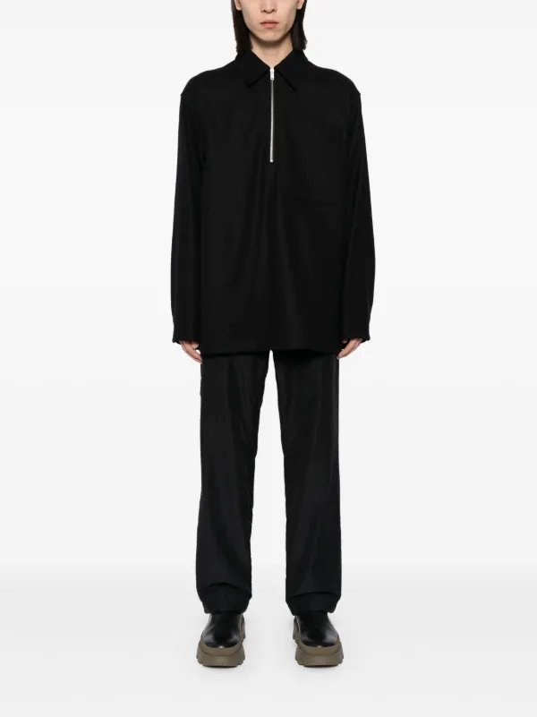 【Jil Sander】 ジルサンダー ジップアップ スウェットシャツ Jil Sander ジップアップ スウェットシャツ | ブラック