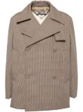 Jil Sander checked wool blazer - Brown
