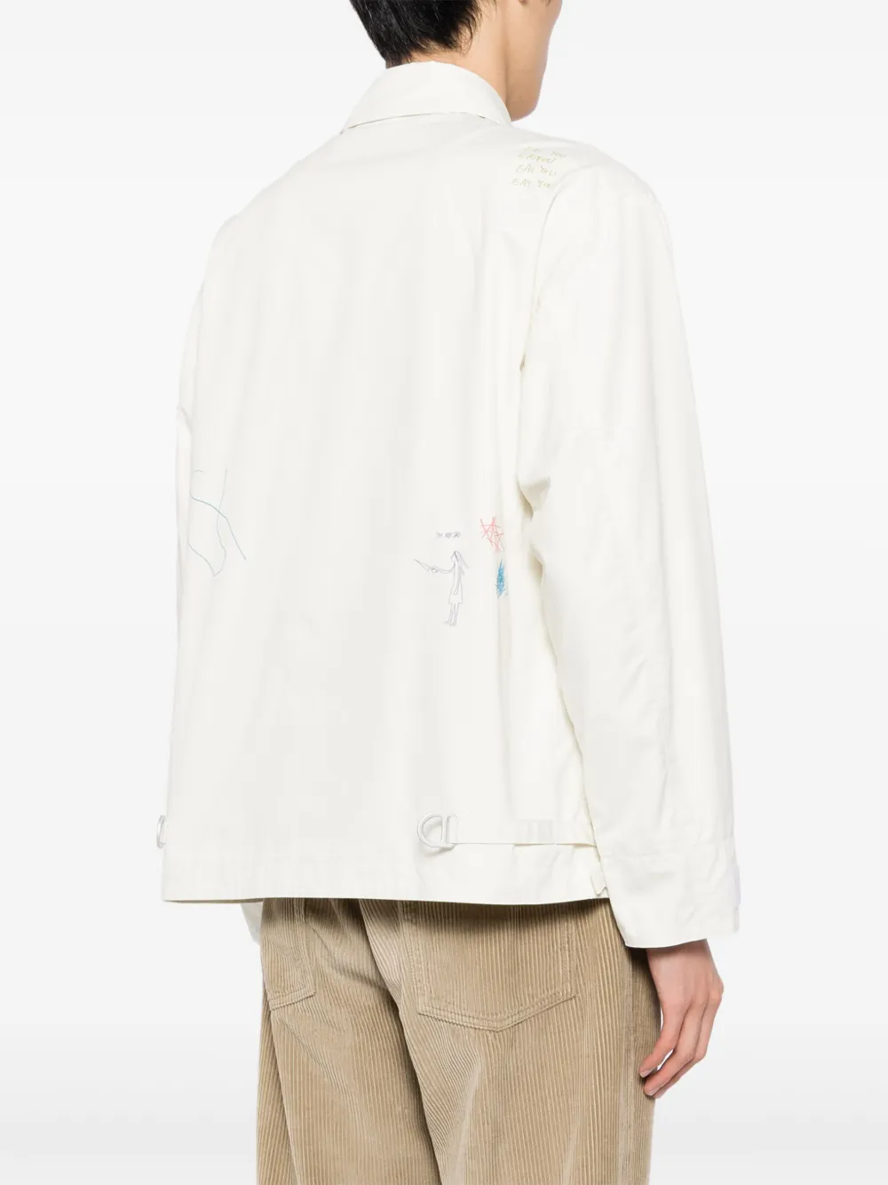 Undercover Jack met print Wit