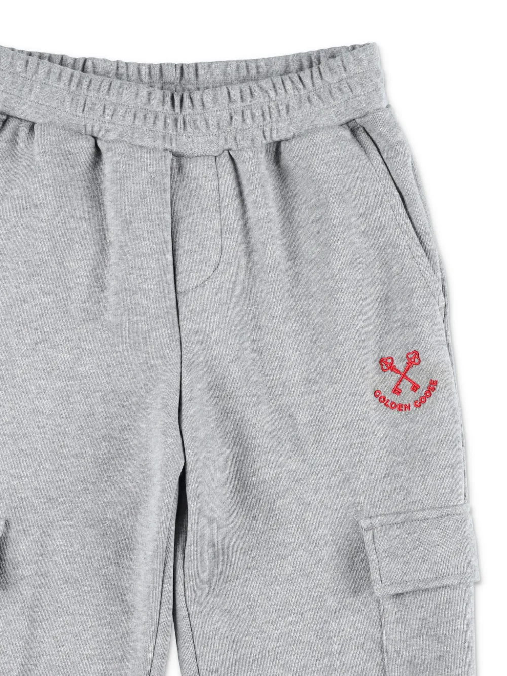 Golden Goose Kids Trainingsbroek met logoprint Grijs