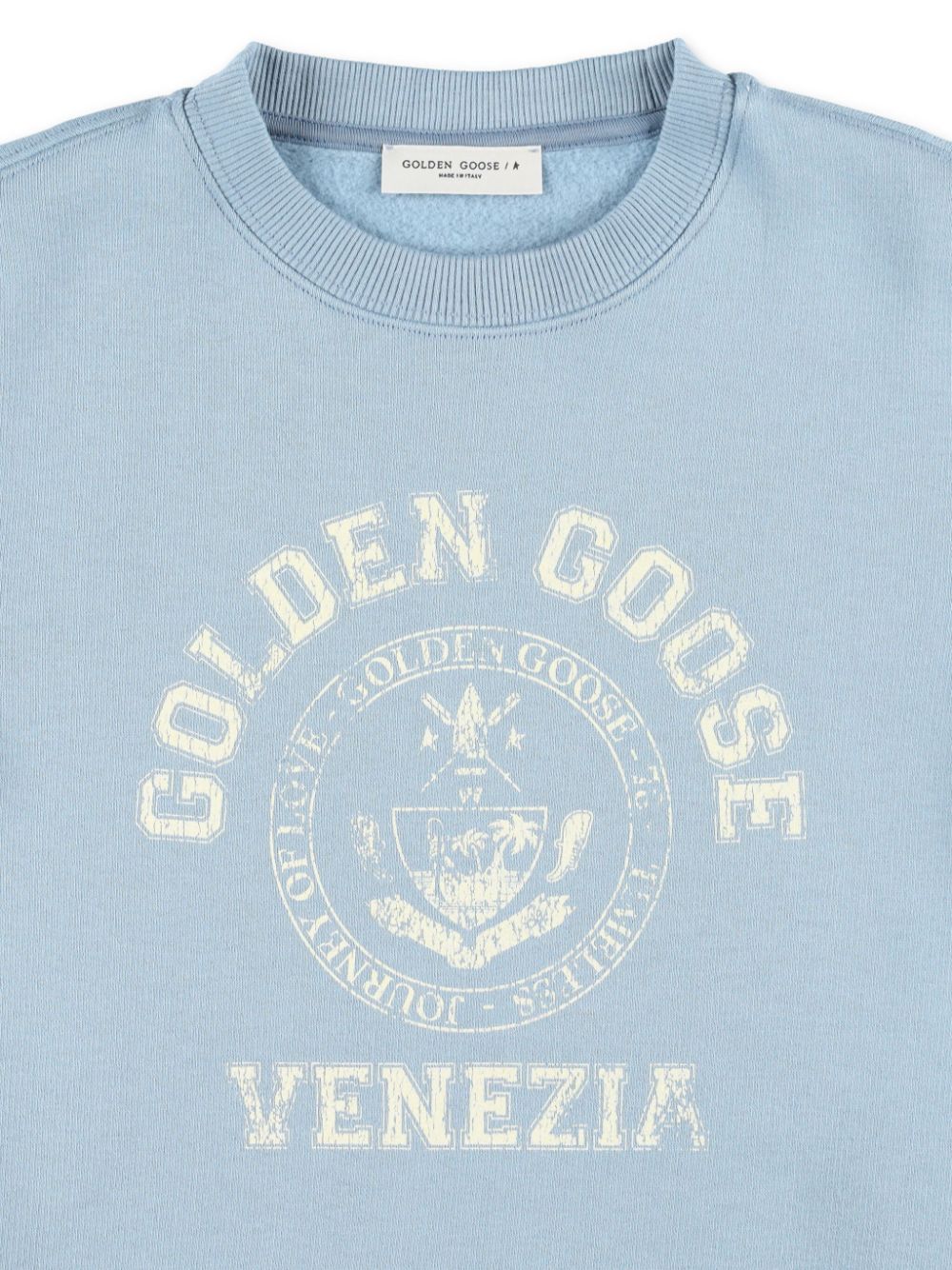 Shop Golden Goose Logo-print Sweatshirt In Blue