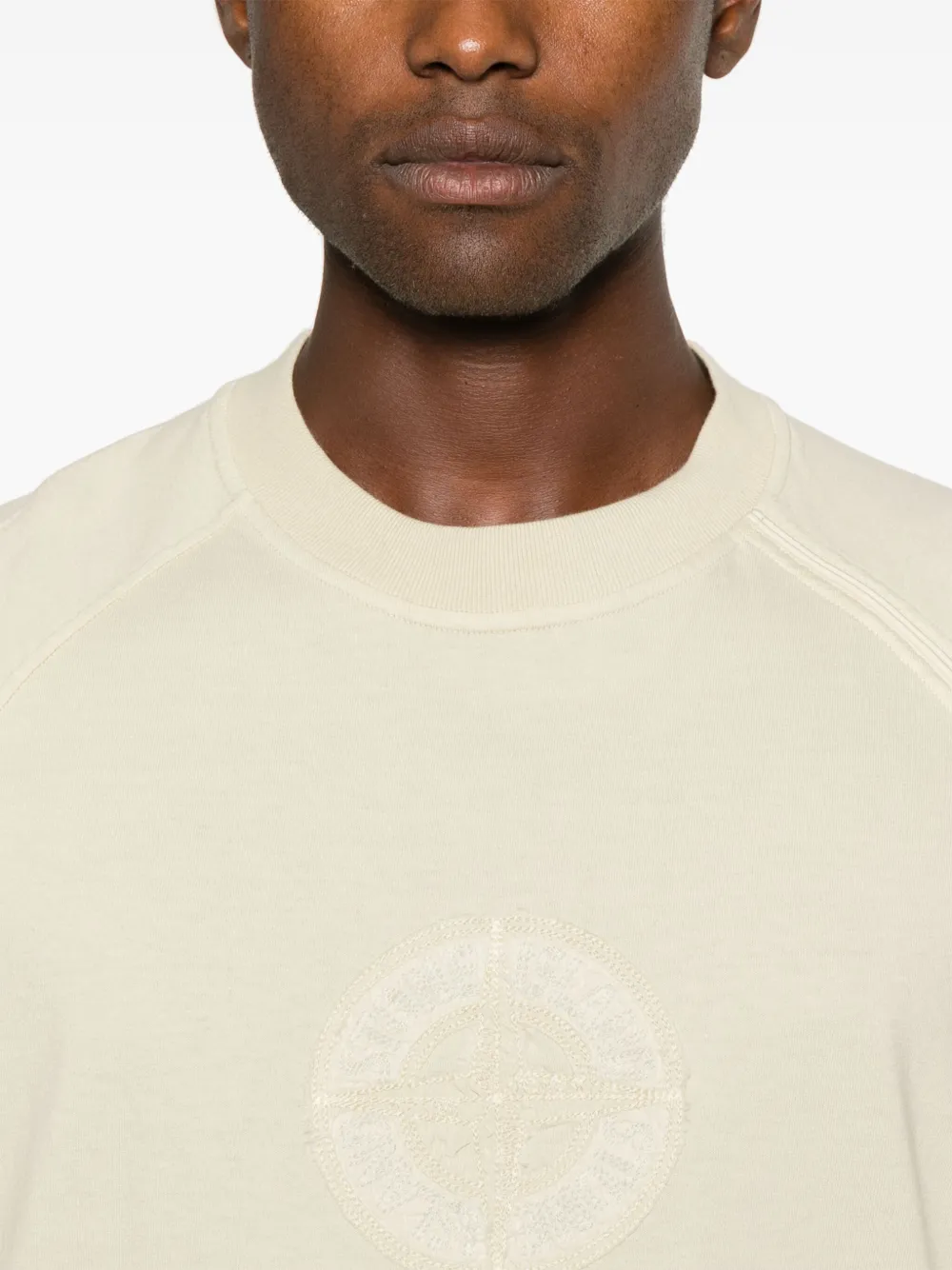 Stone Island T-shirt van biologisch katoen Beige
