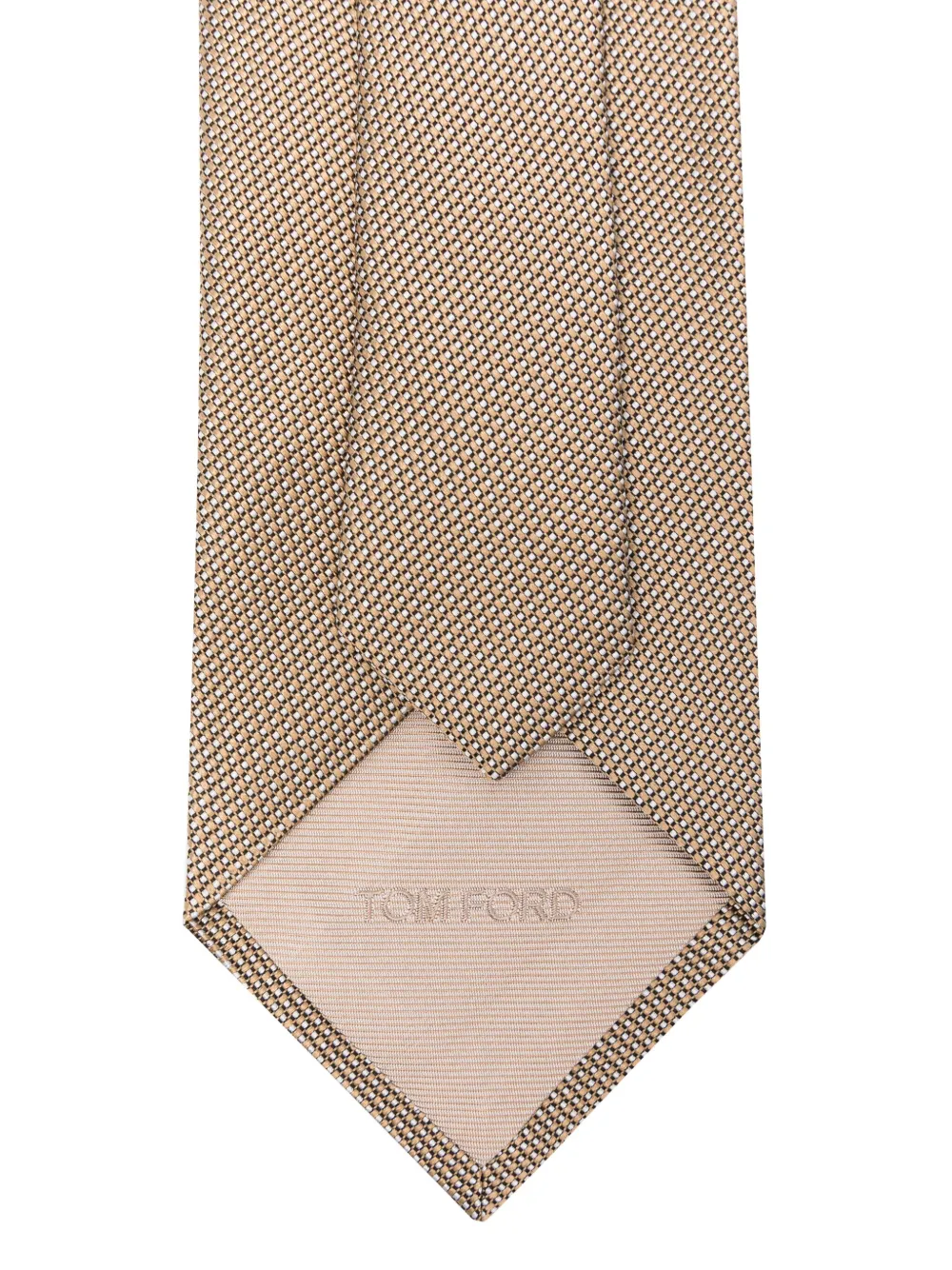 TOM FORD Zijden stropdas met jacquard - Beige