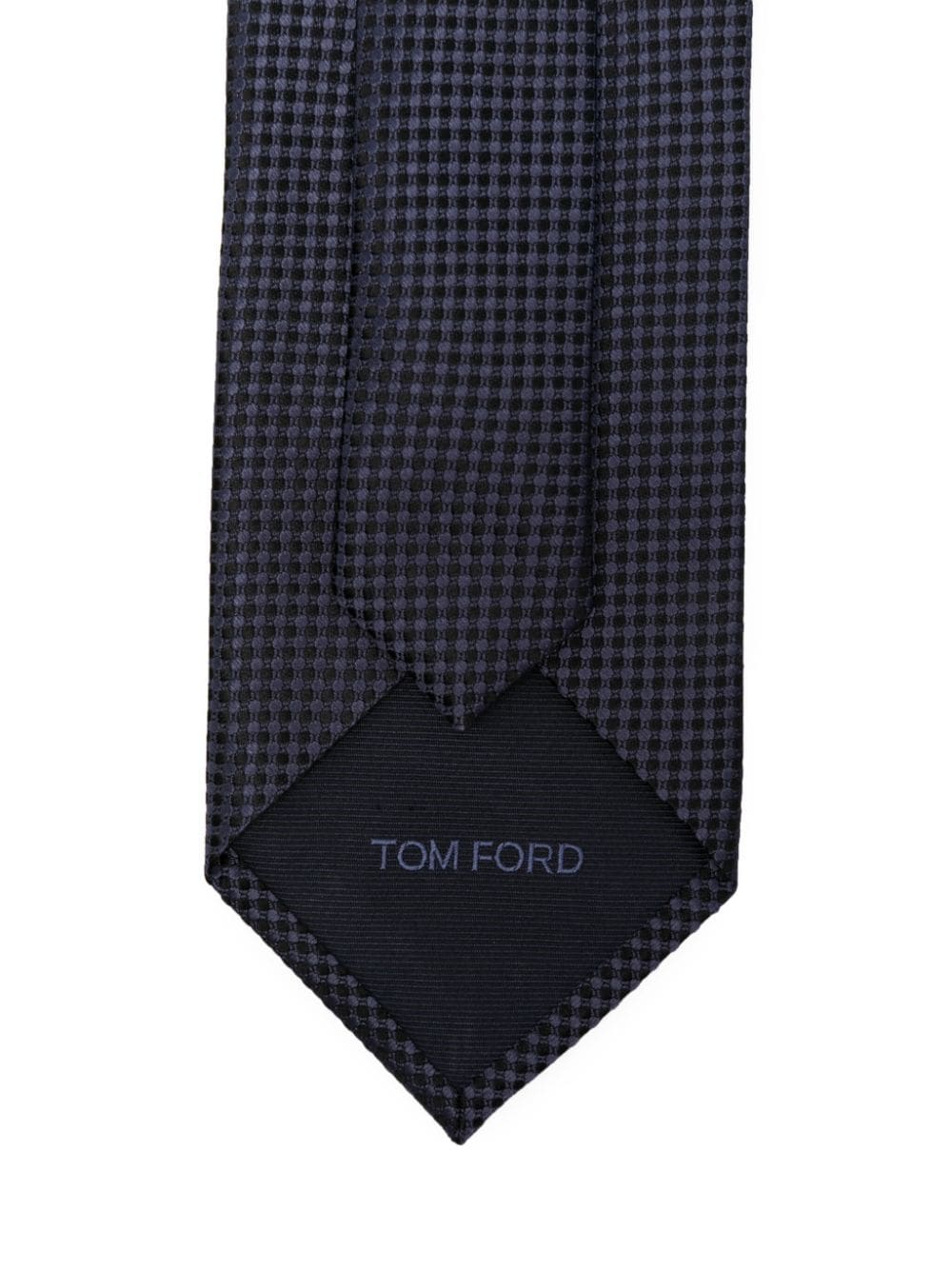 TOM FORD Zijden stropdas met jacquard - Blauw