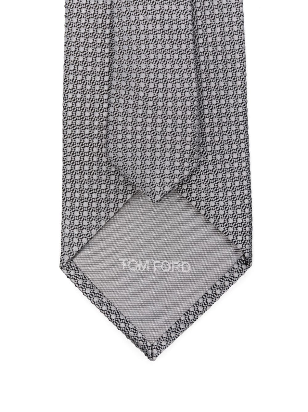 TOM FORD polka-dot silk tie - Grijs