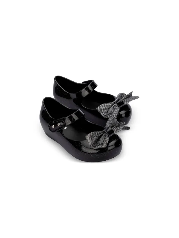 Mini Melissa bow-detaling Ballerinas Black FARFETCH IN