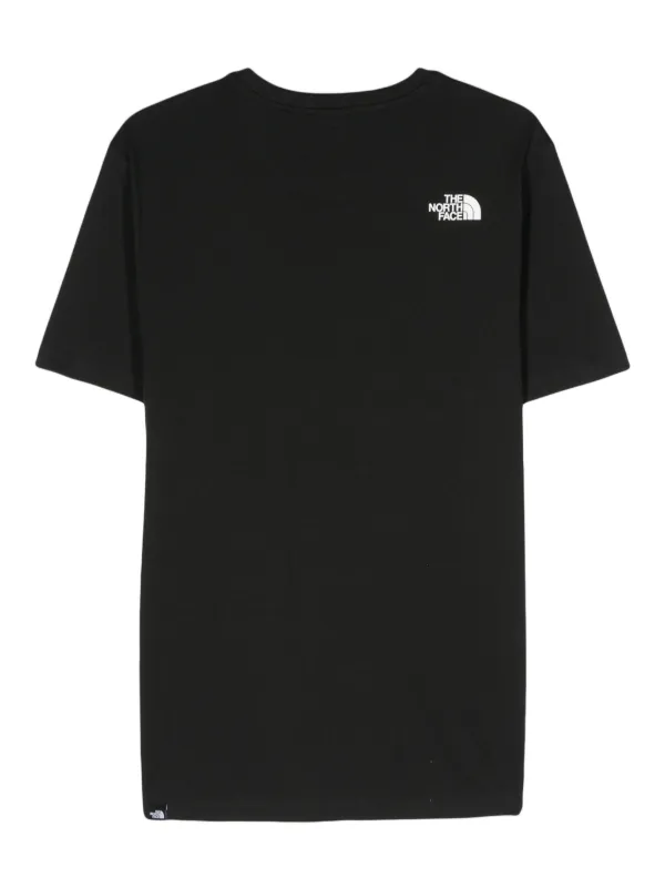 Black north face t shirt shop