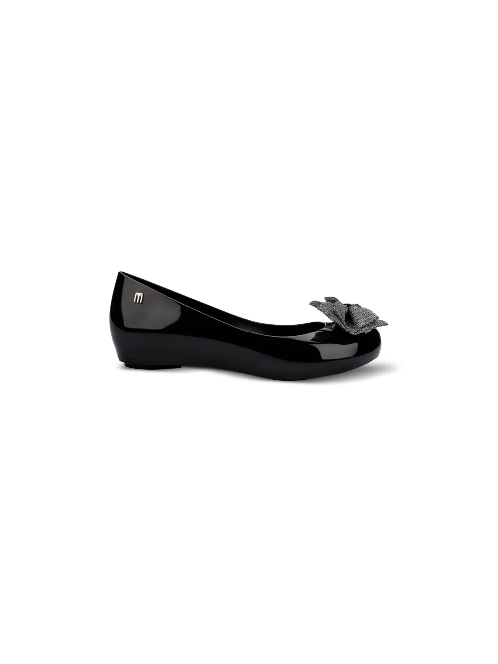 Mini Melissa Ballerina's met strik-applicatie - Zwart