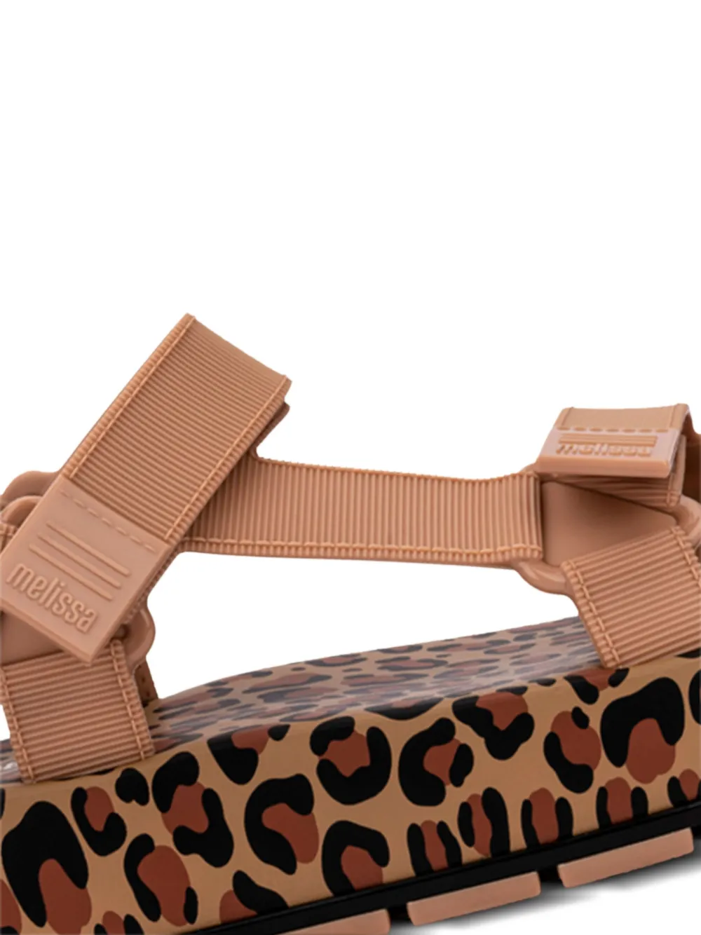 Mini Melissa animal-print sandals Brown