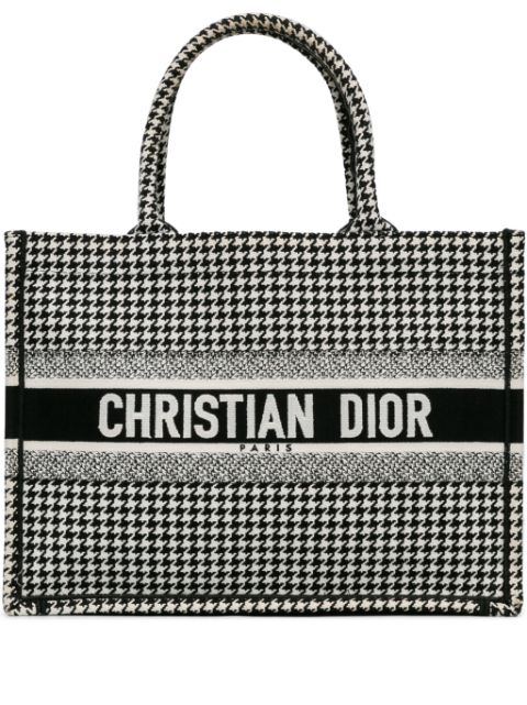 Christian Dior 2020 Medium Houndstooth Book tote bag Women