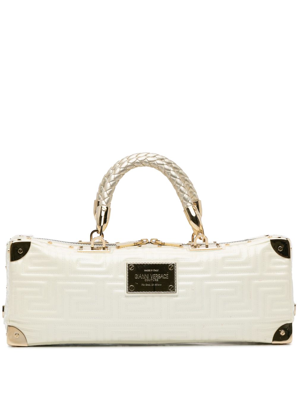 Versace Pre-Owned 20th Century Quilted Patent handbag - White