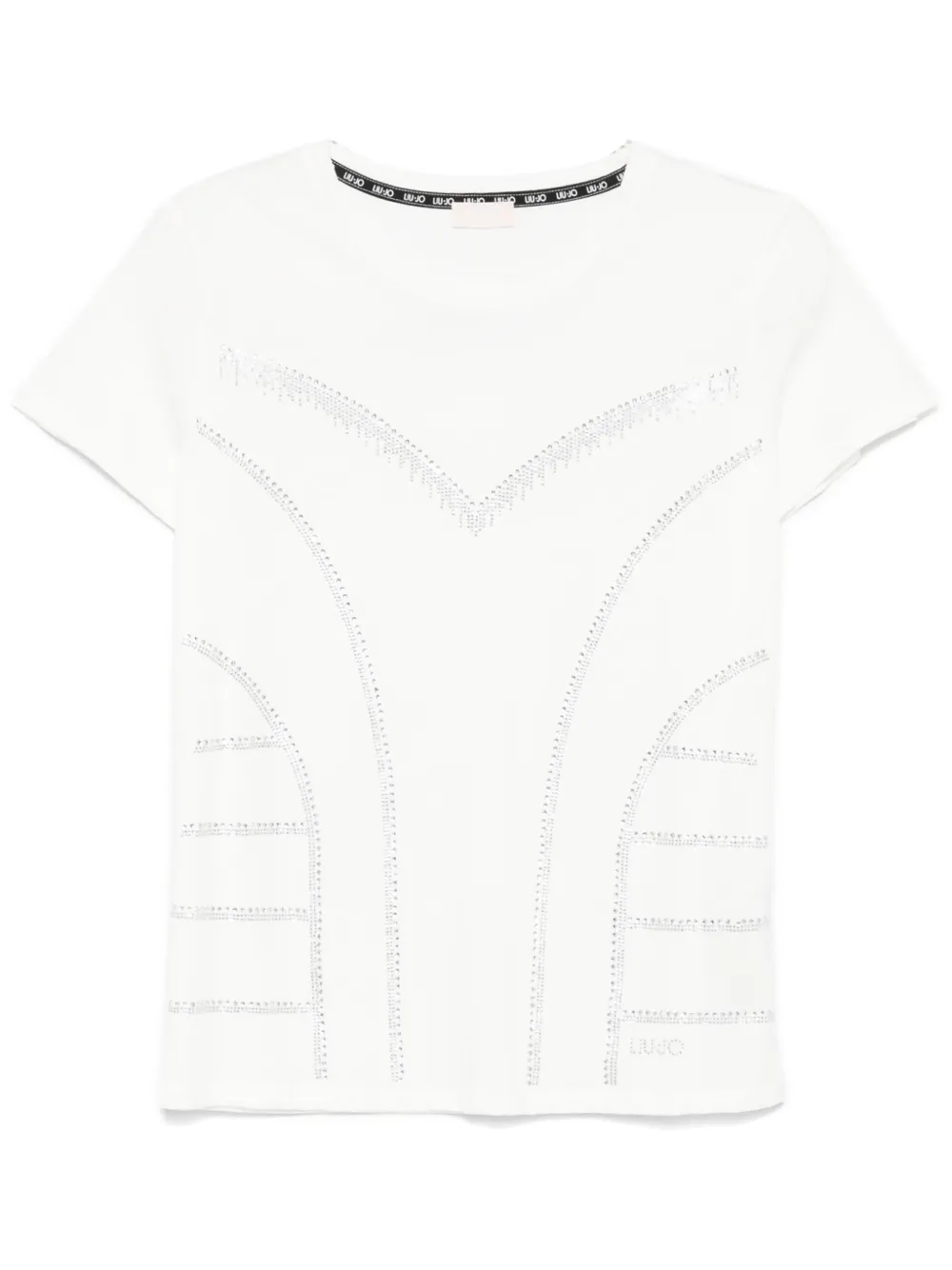 LIU JO T-shirt con strass - Bianco