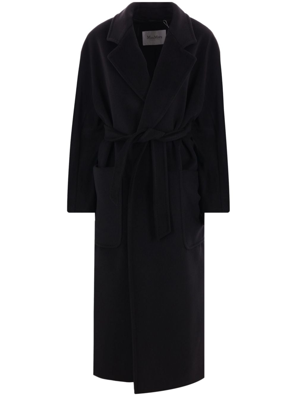 Shop Max Mara Locri Coat In Black