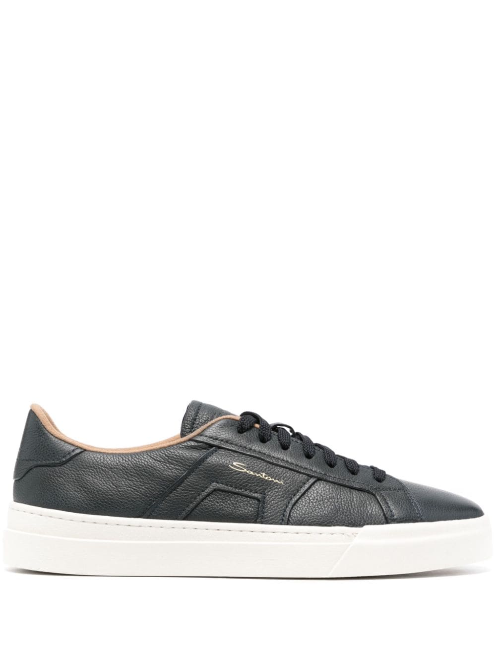 Santoni leather sneakers Blue