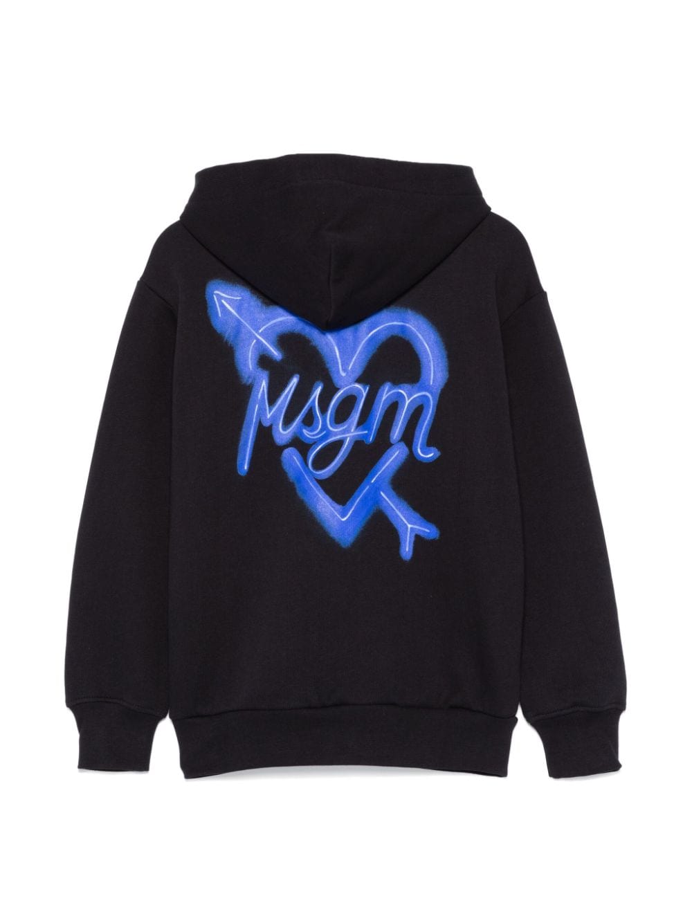 MSGM Kids Hoodie met logoprint Zwart