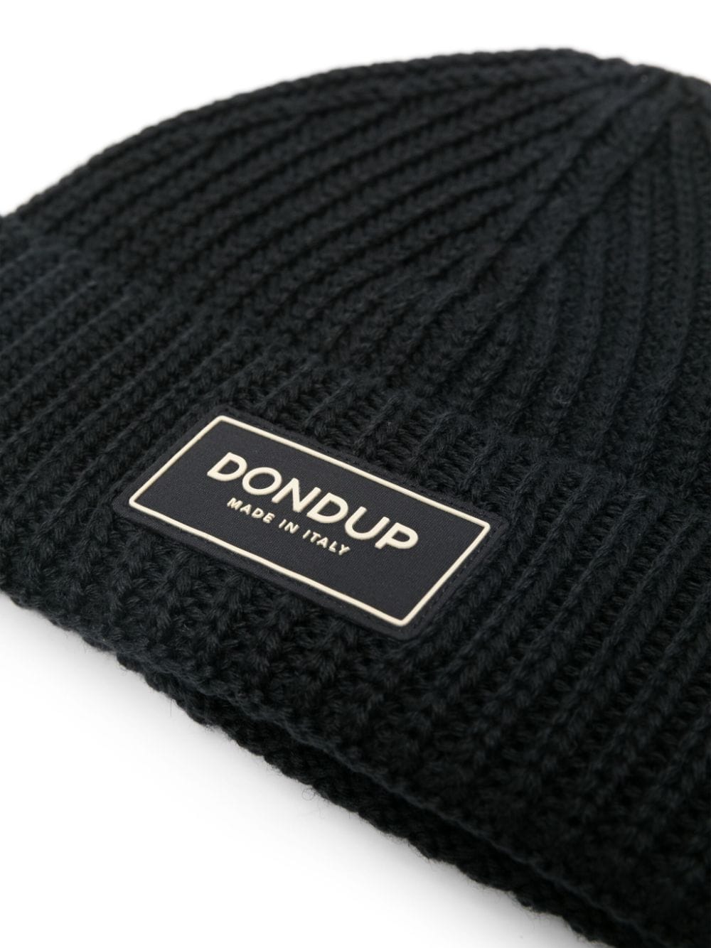 DONDUP Muts met logopatch - Zwart