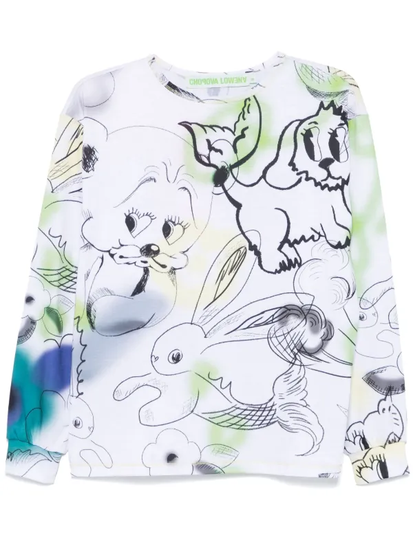 Chopova Lowena Doodle Bear T-Shirt | Weiß | FARFETCH DE