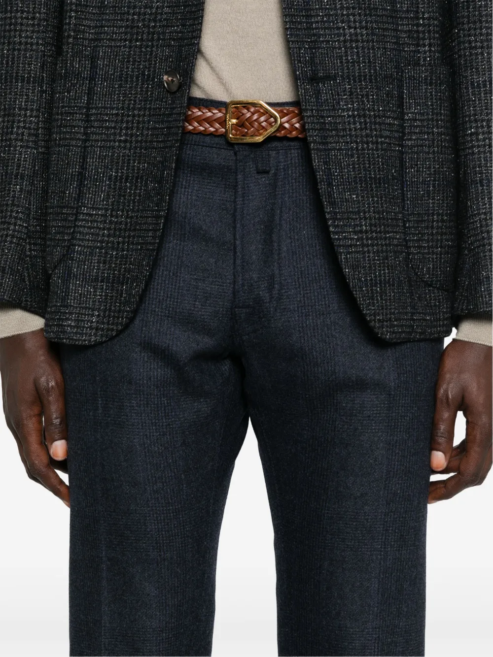 Jacob Cohën Prince of Wales geruite broek Blauw
