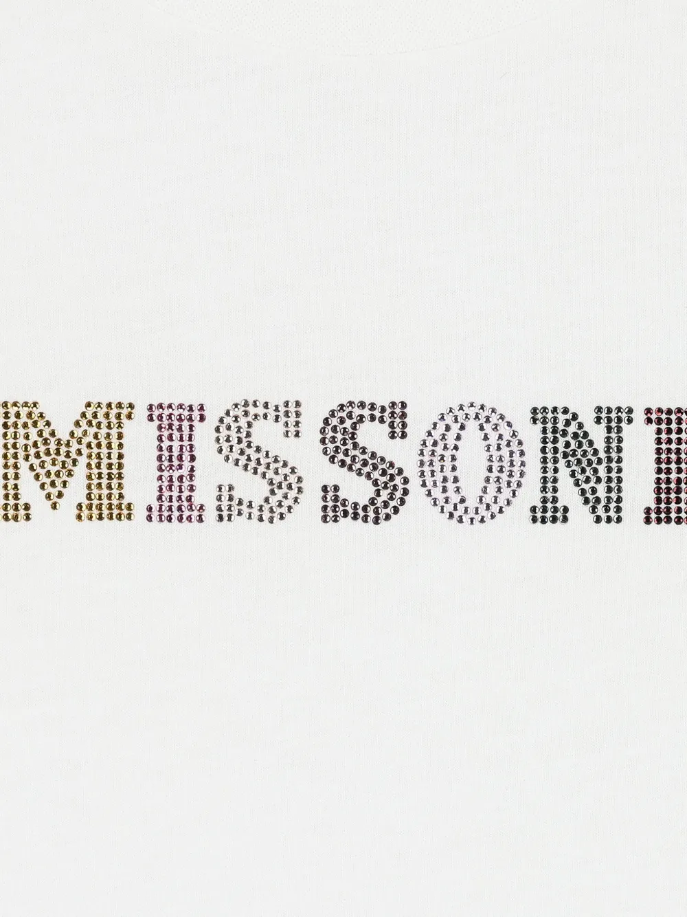 Shop Missoni Rhinestone-embellished T-shirt In White