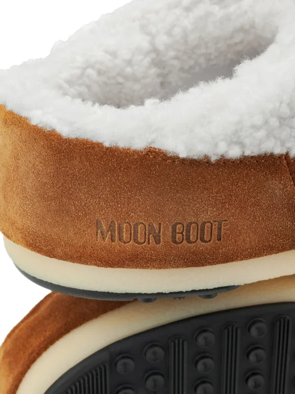 Moon Boot Kids faux-fur Flat Slippers Brown FARFETCH