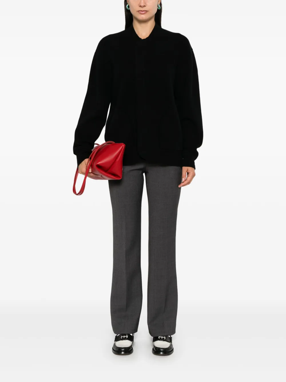 Allude Vest met rits Zwart