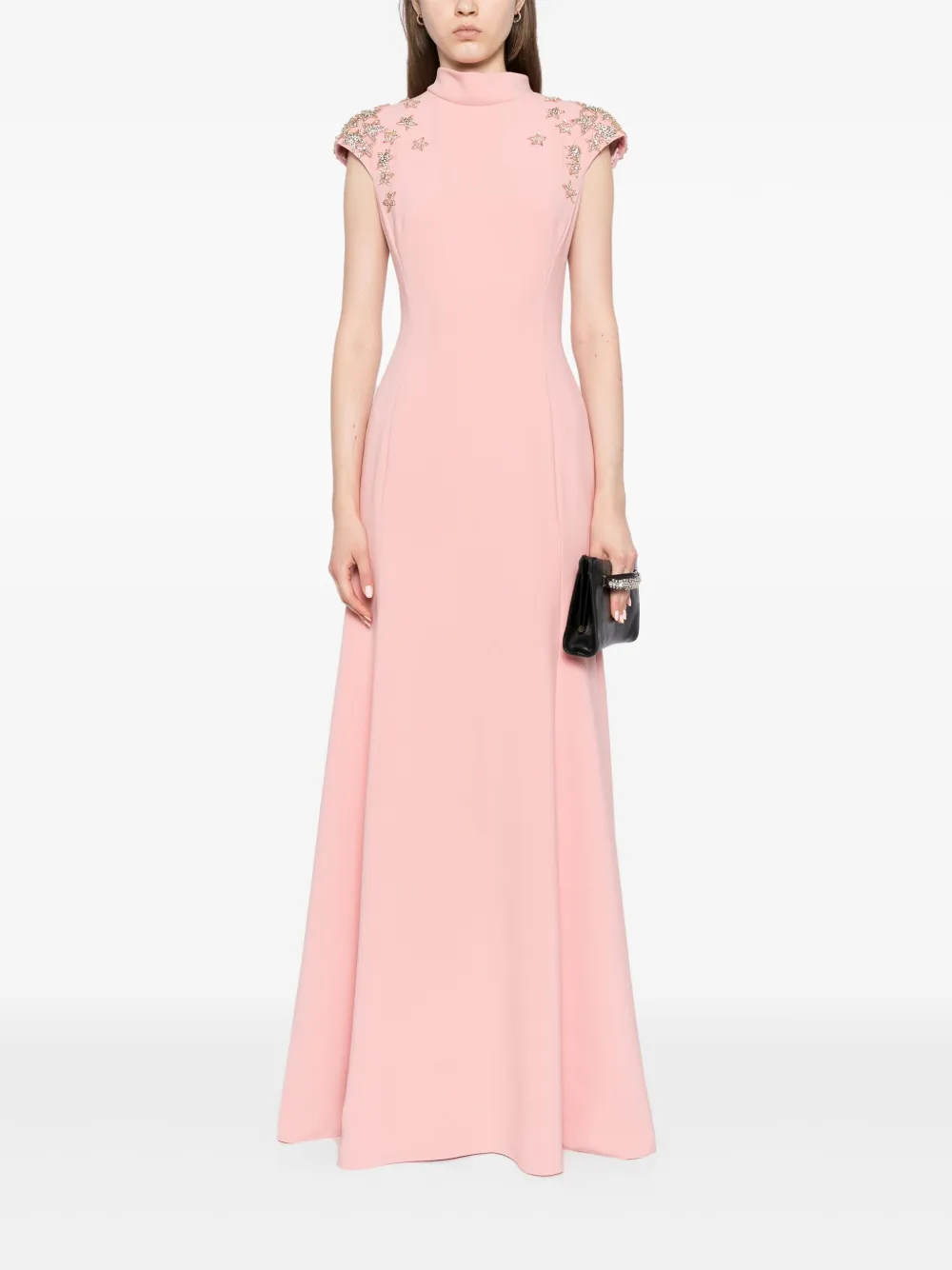 Jenny Packham Comet avondjurk met geborduurde sterren - Roze