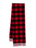 Woolrich Buffalo Check-pattern scarf - Red