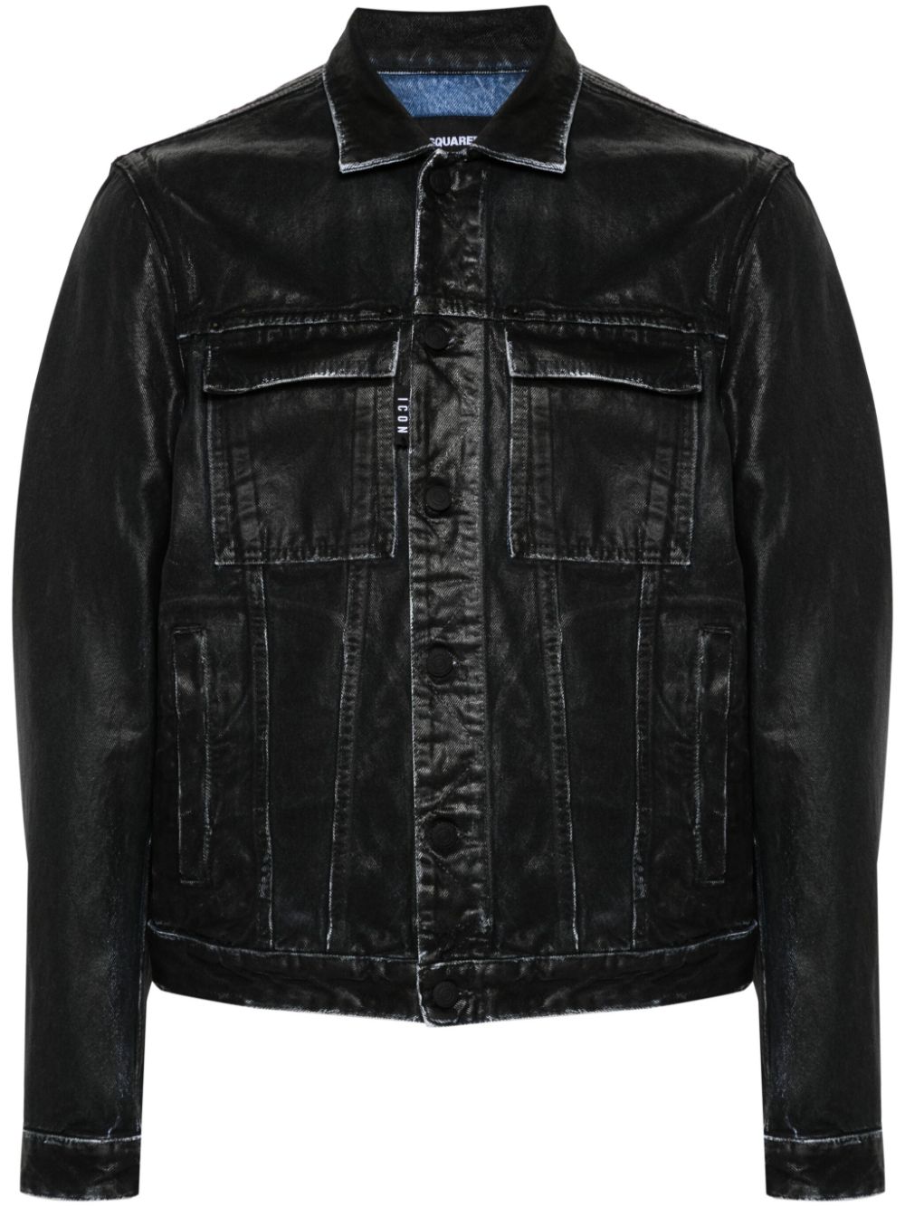 Shop Dsquared2 Garment-dyed Jacket In Black