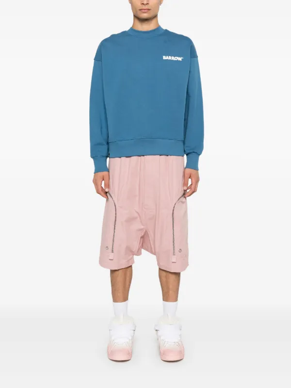 BARROW logo-print Sweatshirt | Blue | FARFETCH JO
