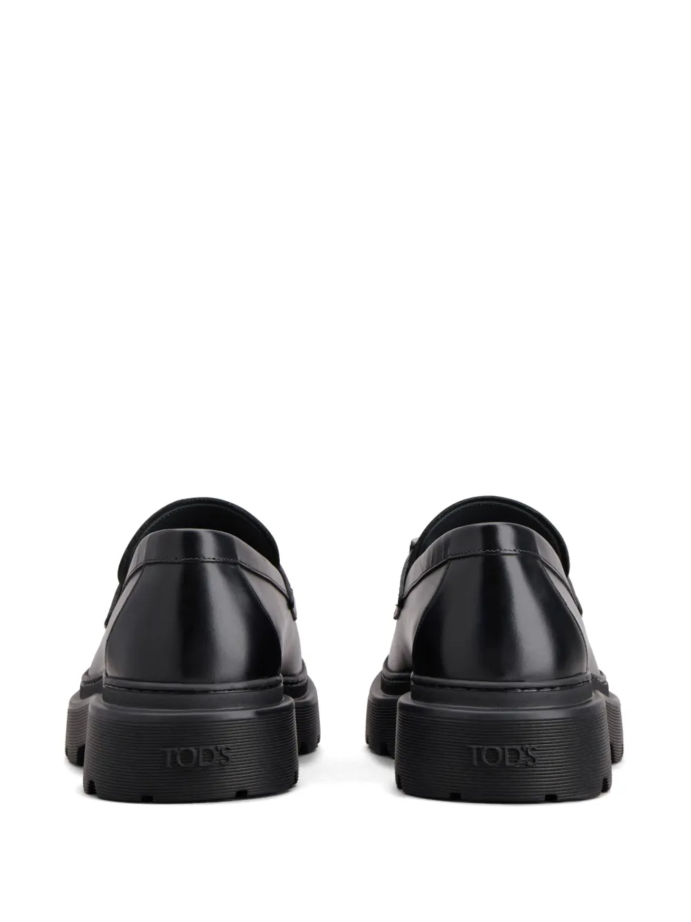 Tod's leather loafers Black
