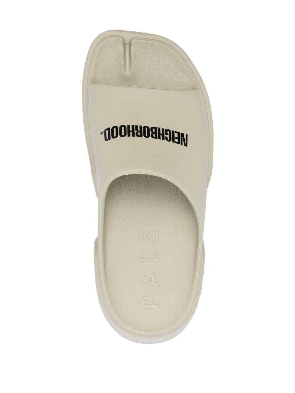 Neighborhood x Paes logo-print slides Grey