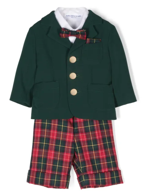 Colorichiari tartan-pattern trousers set
