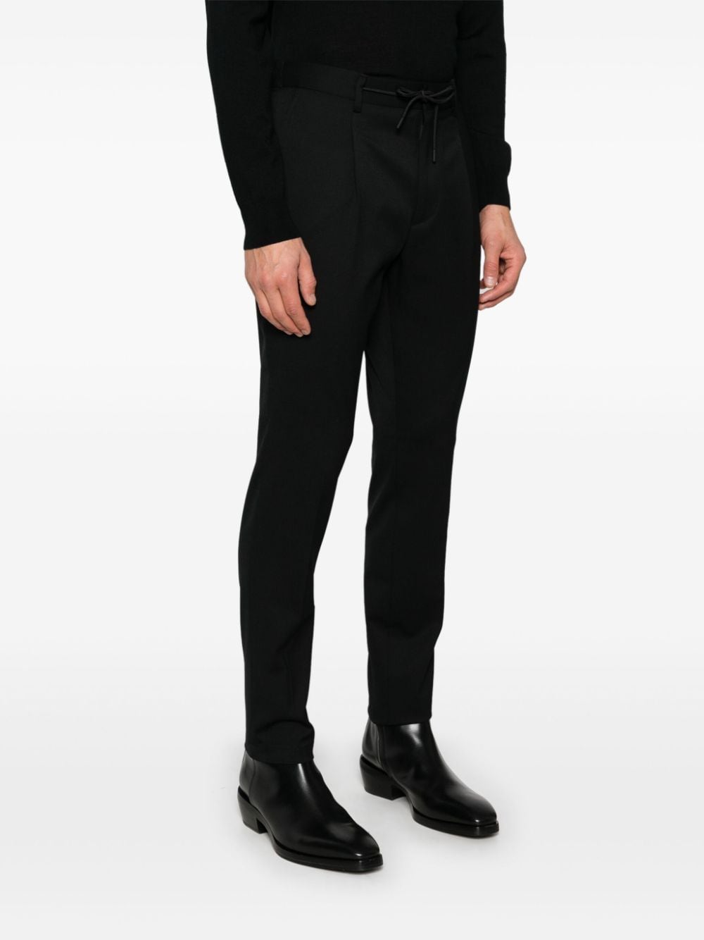 Shop Manuel Ritz Slim-cut Trousers In Black