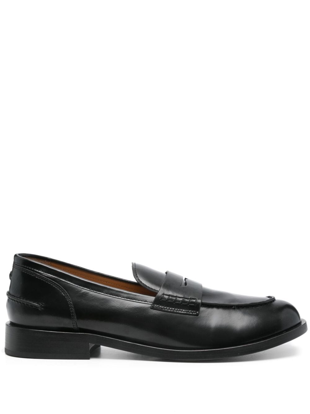 Shop Manuel Ritz Leather Loafers In Black