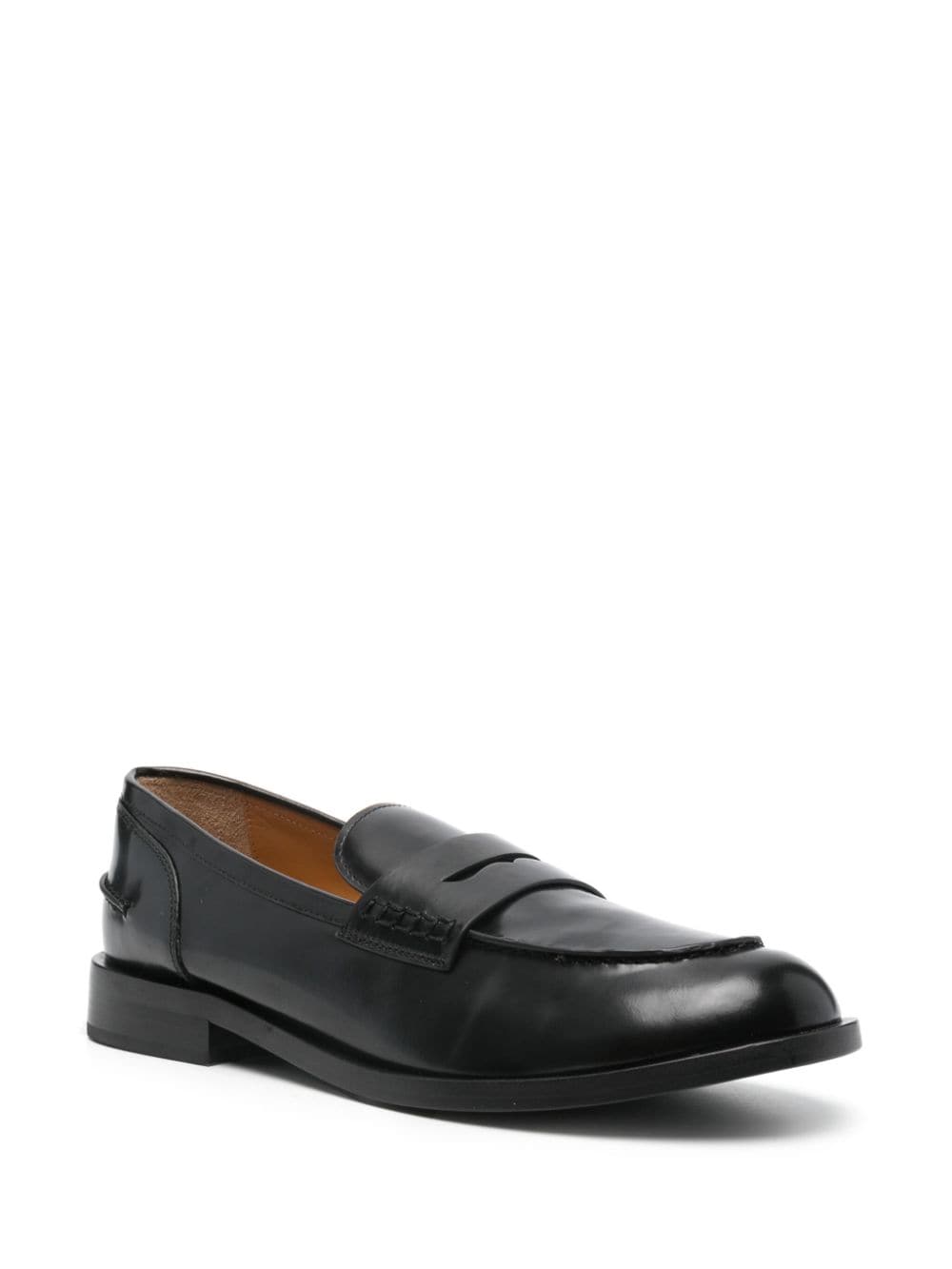 Shop Manuel Ritz Leather Loafers In Black