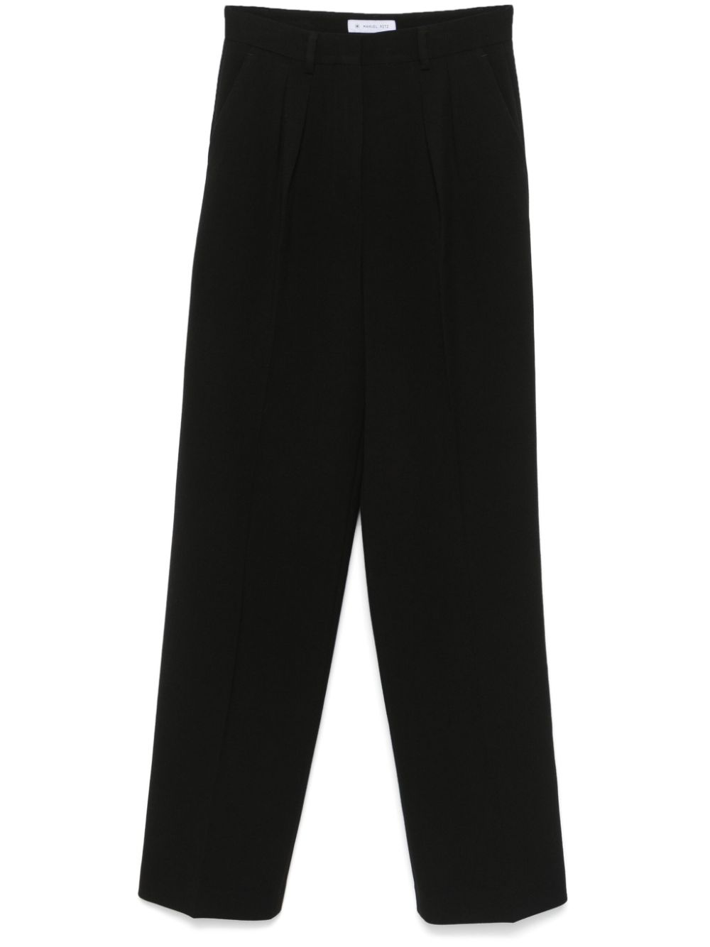 Shop Manuel Ritz Pleated Trousers In Black