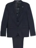 Manuel Ritz checked suit - Blue