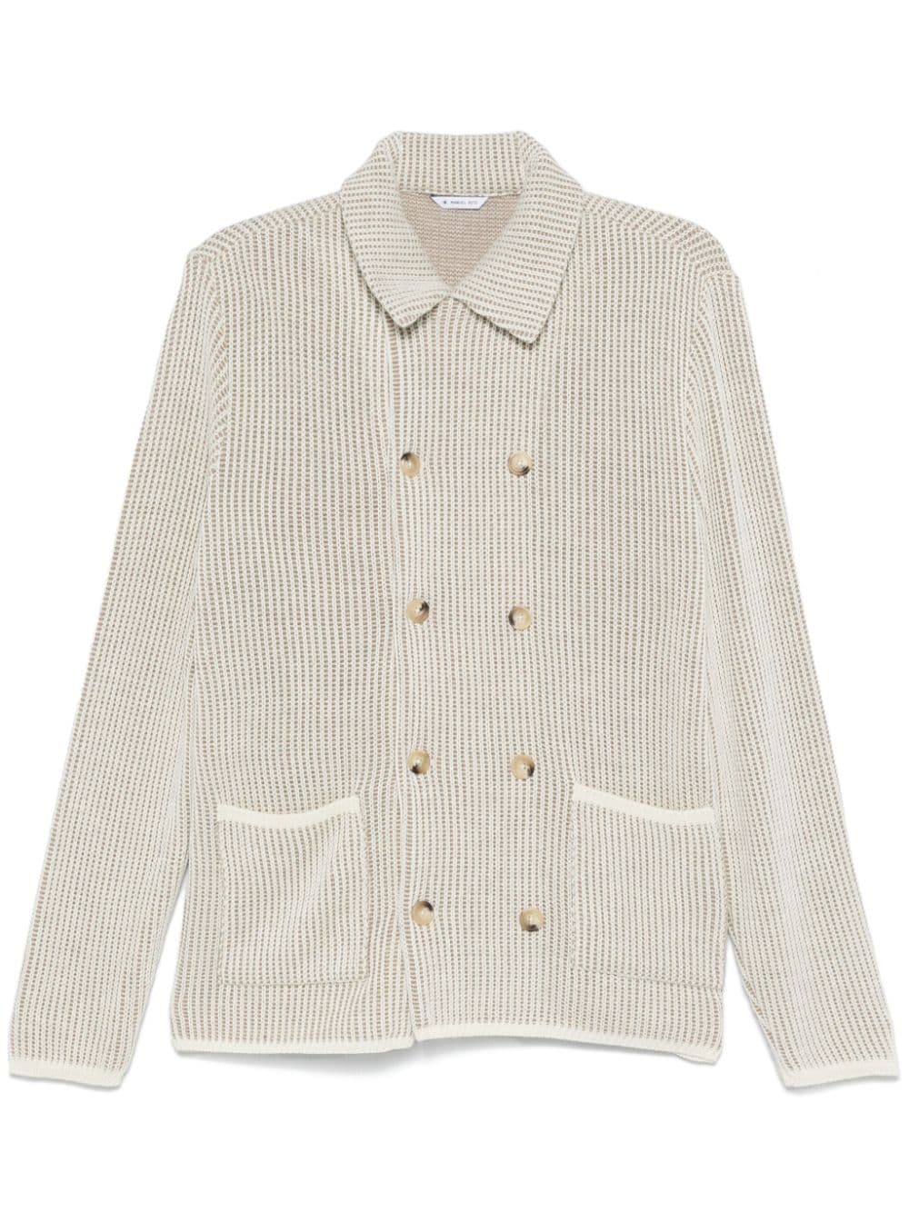 Shop Manuel Ritz Double-breasted Cardigan In White