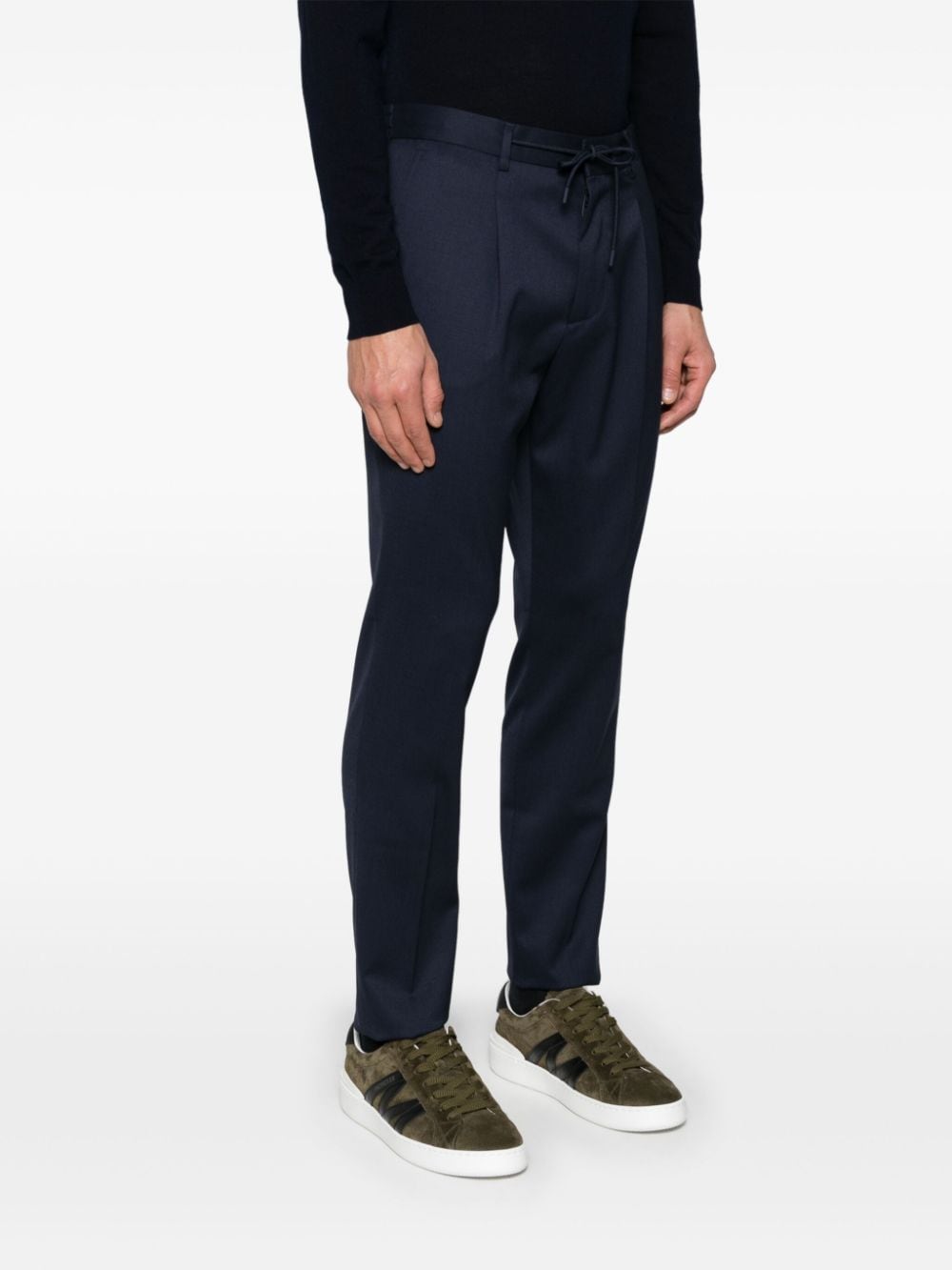 Shop Manuel Ritz Slim-cut Trousers In Blue