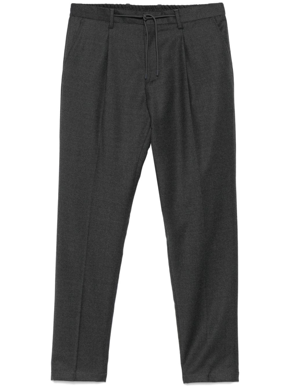 pleated tapered trousers