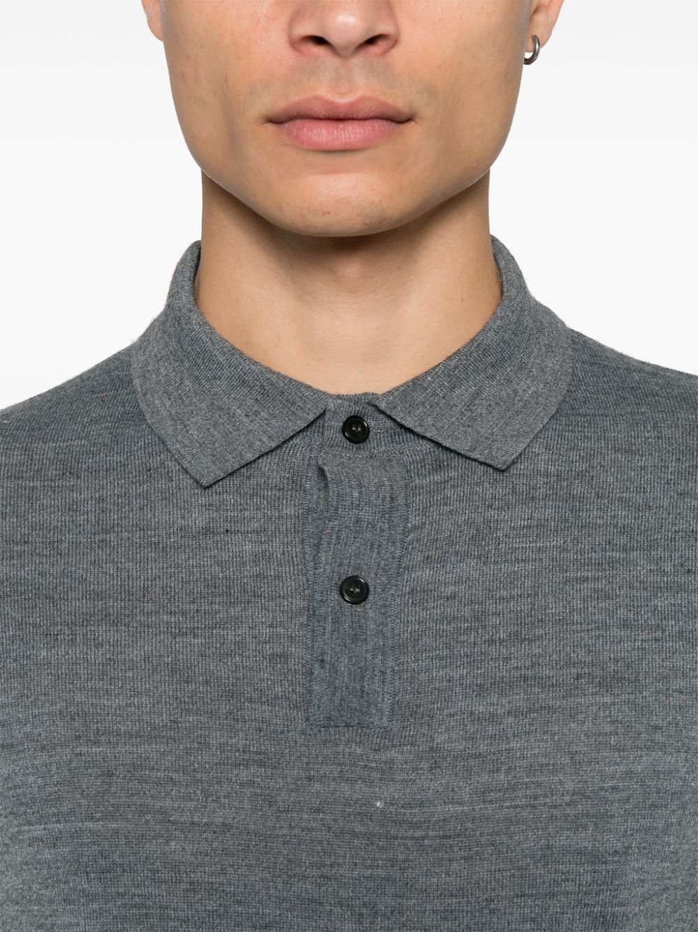 MANUEL RITZ FINE-KNIT POLO SHIRT 