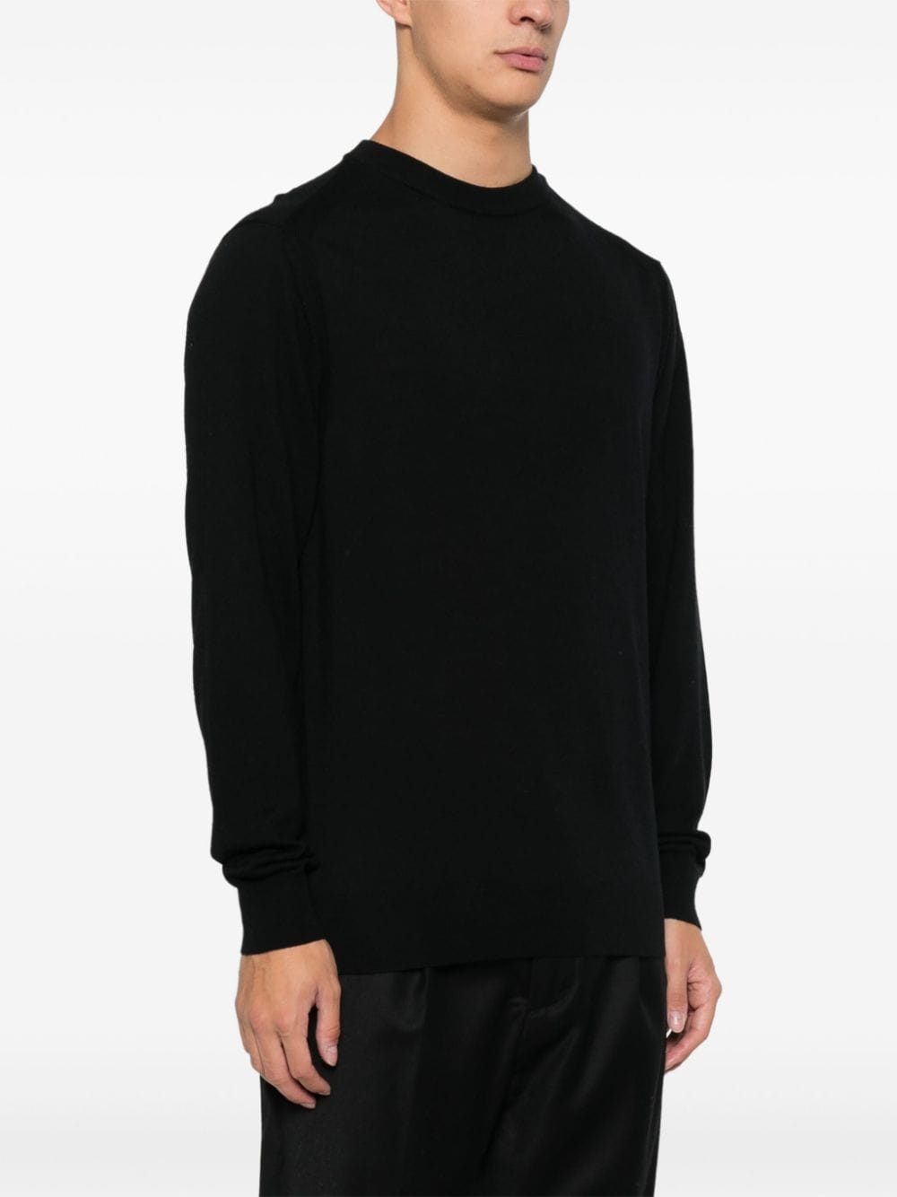 Shop Manuel Ritz Virgin Wool Sweater In Black