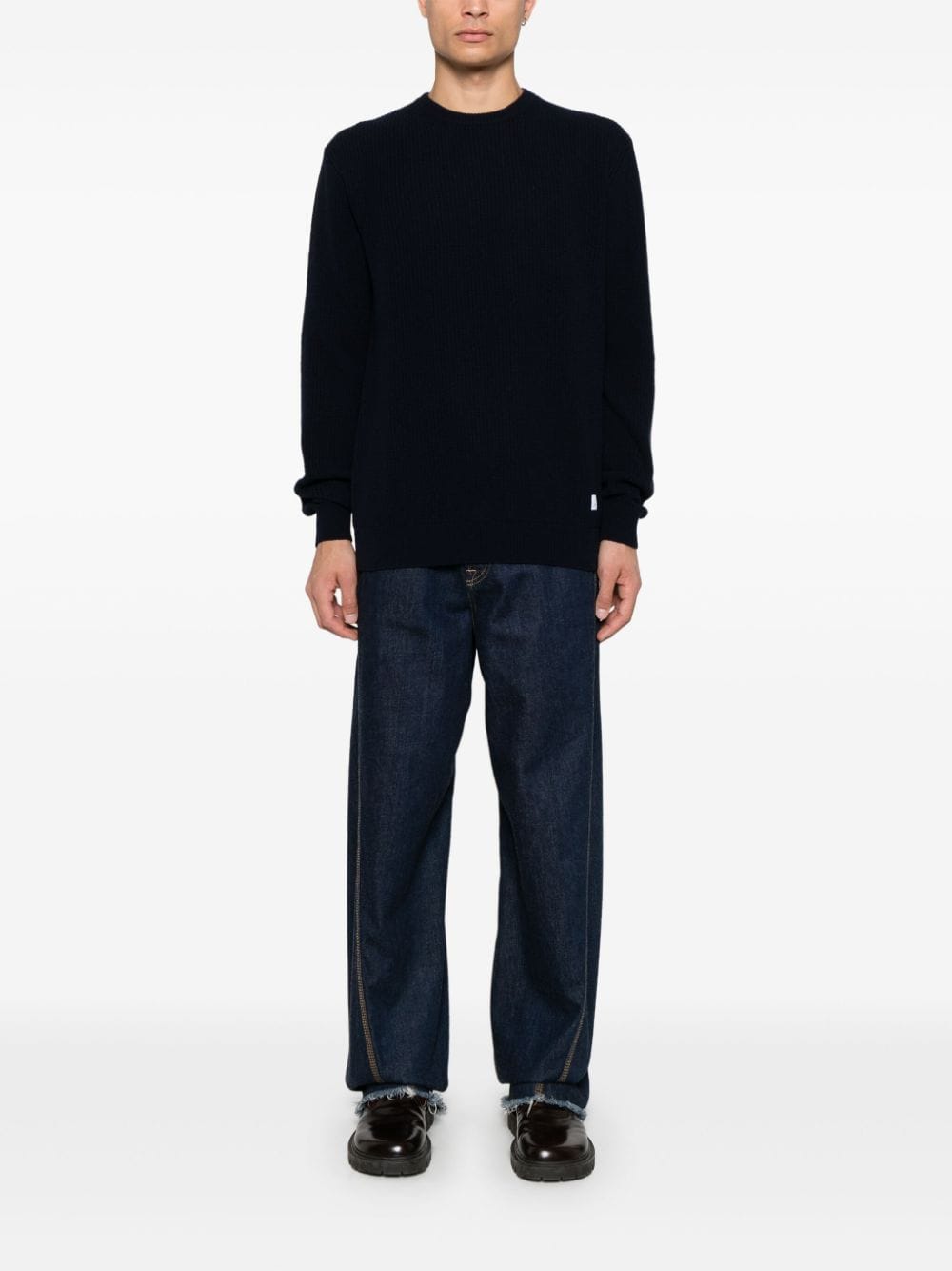 Shop Manuel Ritz Crew-neck Sweater In Blue