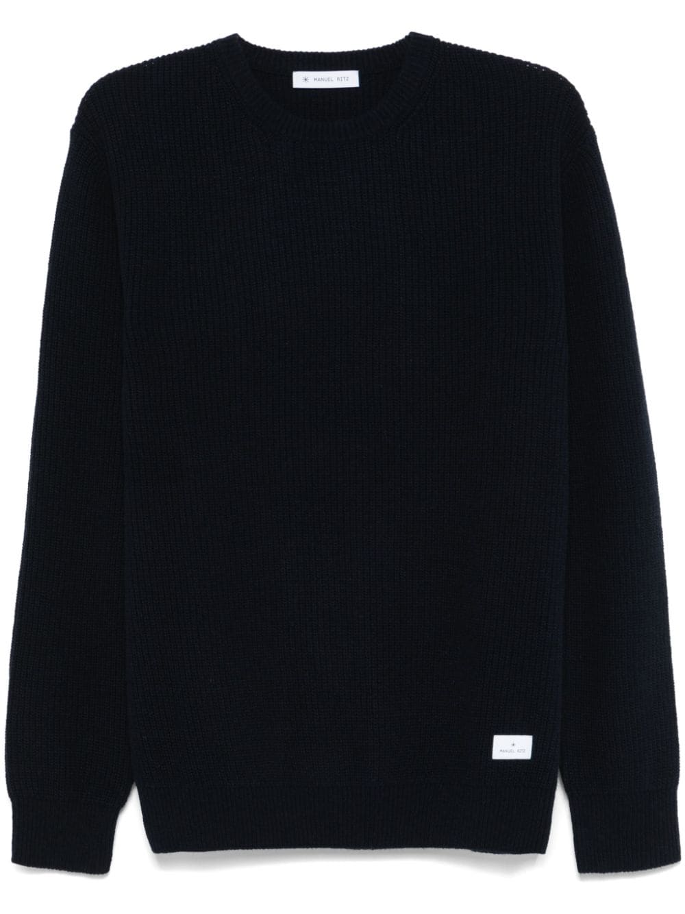 Shop Manuel Ritz Crew-neck Sweater In Blue