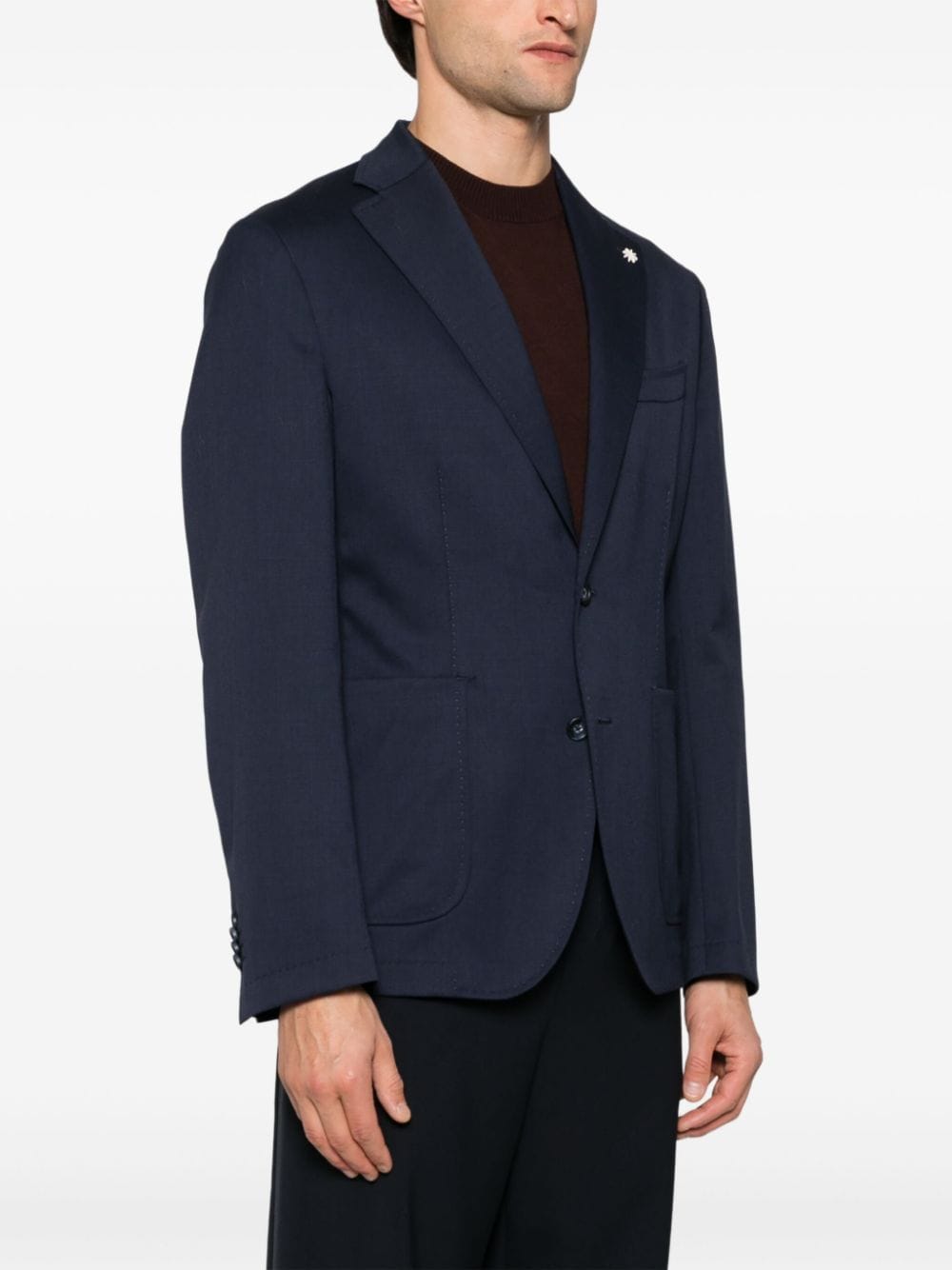 Shop Manuel Ritz Single-breasted Blazer In Blue